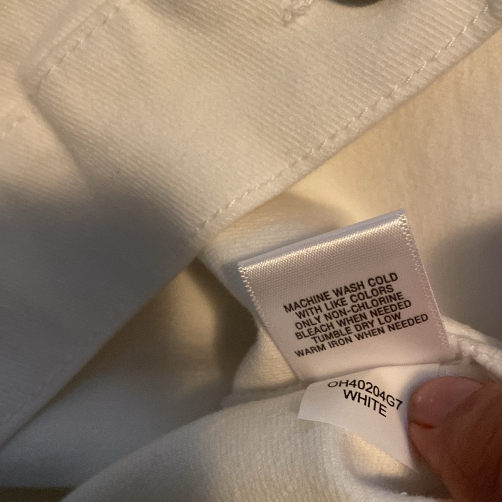 One World Denim Button Front Jacket White Size M New - Picture 9 of 14